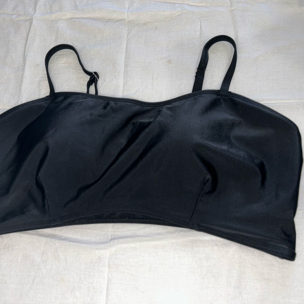 SHEIN Black Minimalist Bikini Top